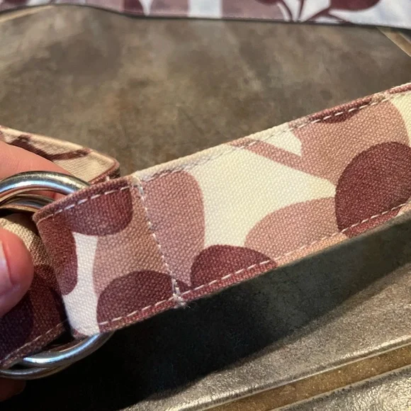 J. Crew Leaf Print Belt with Silver Rings - Picture 3 of 4